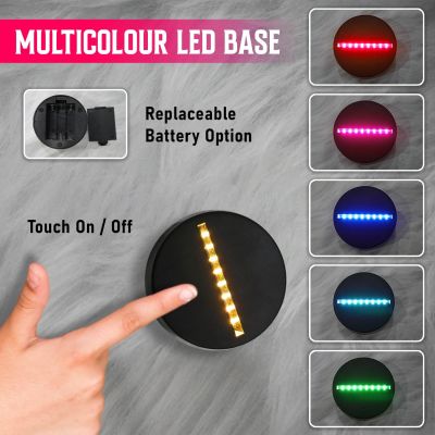 Congratulation Retirement Engraved Night Lamp with Automatic Color Changing & On/Off Touch Button | Retirement Gift for Men & Women